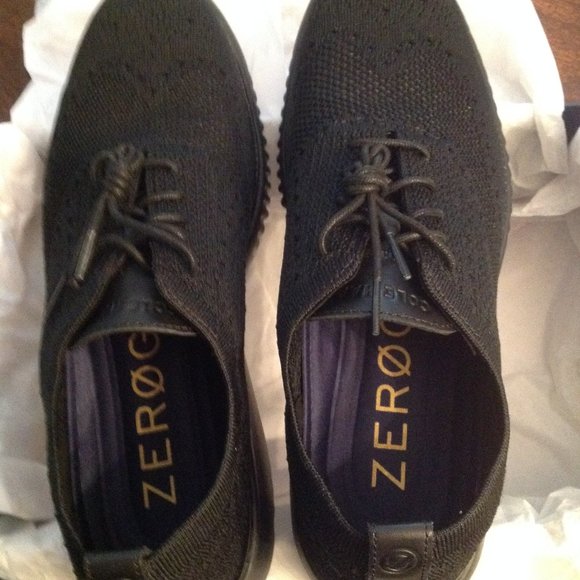 Cole Haan Men\'s ZeroGrand black Stitchlite(Mesh) Oxfords-11.5M - New in Box